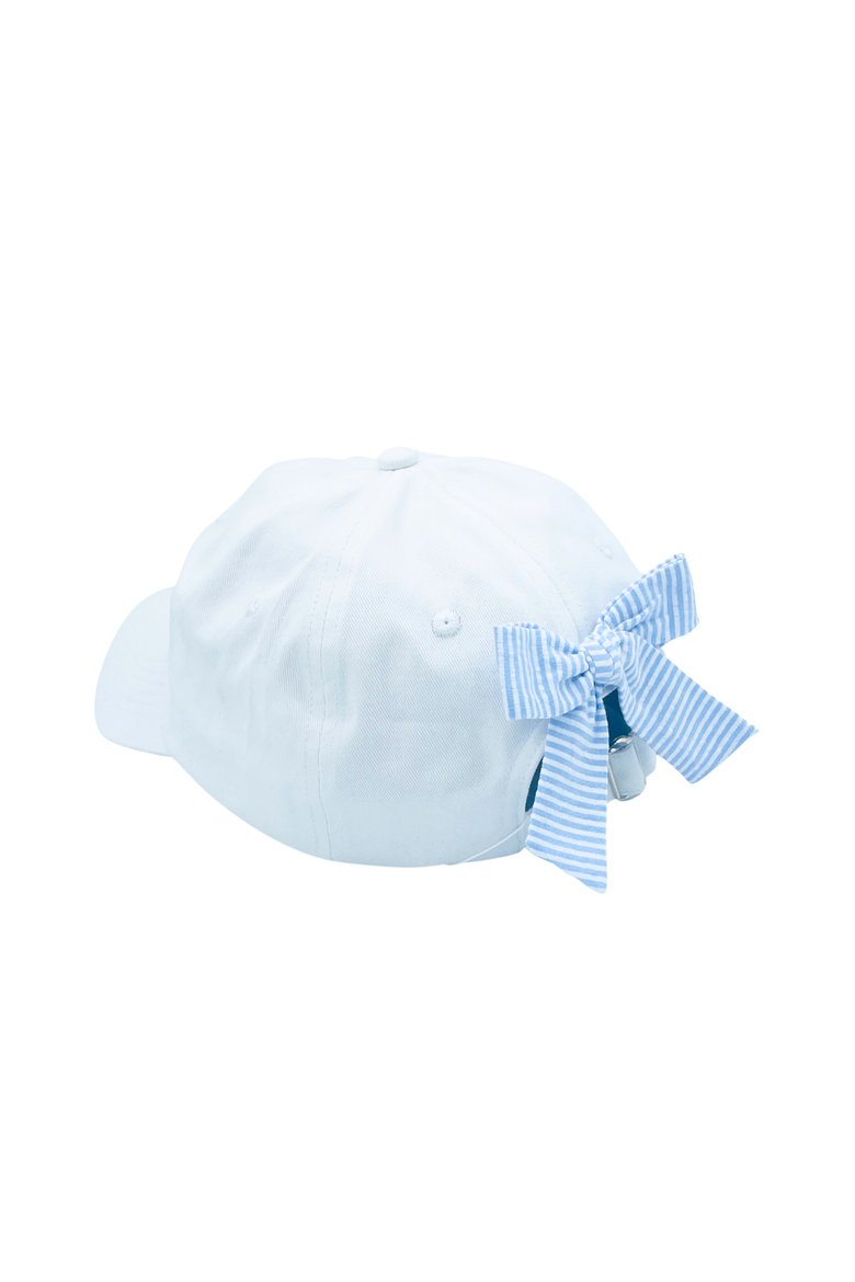Glass Slipper Twill Bow Baseball Hat, Alternate, color, White