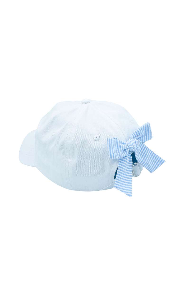 Bits & Bows Glass Slipper Twill Bow Baseball Hat, Alternate, color, White