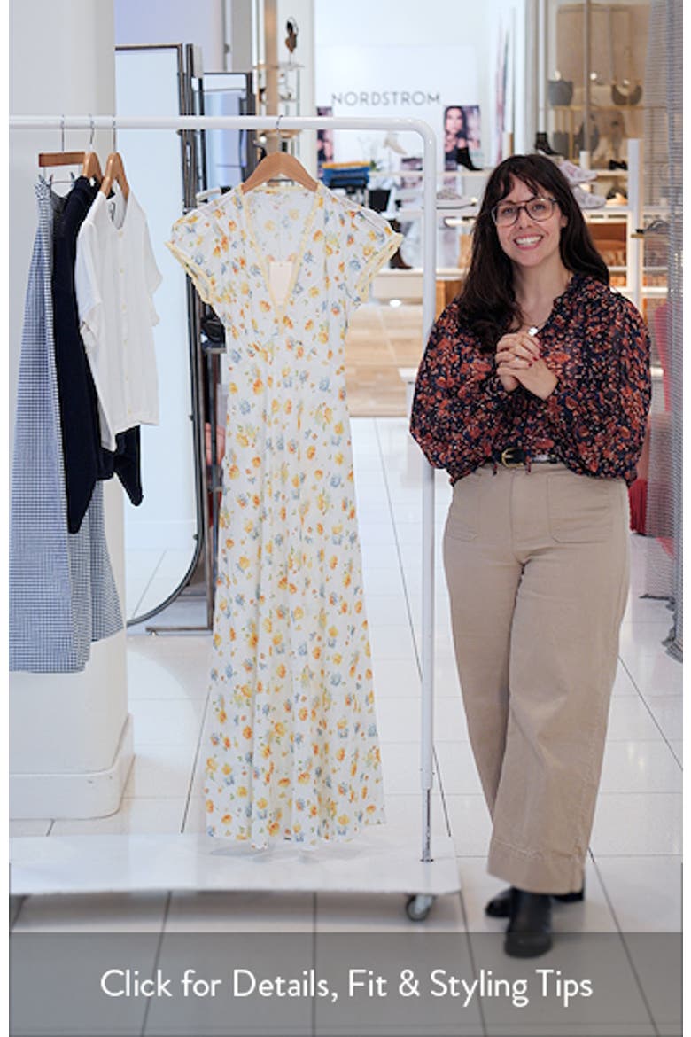 Helia Floral Print Voile Midi Dress video