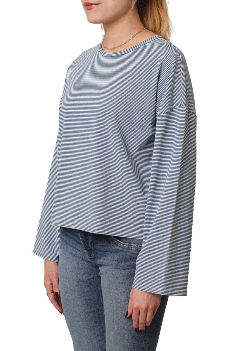 CYRUS Crewneck Drop Shoulder Top, Alternate, color, Light Denim