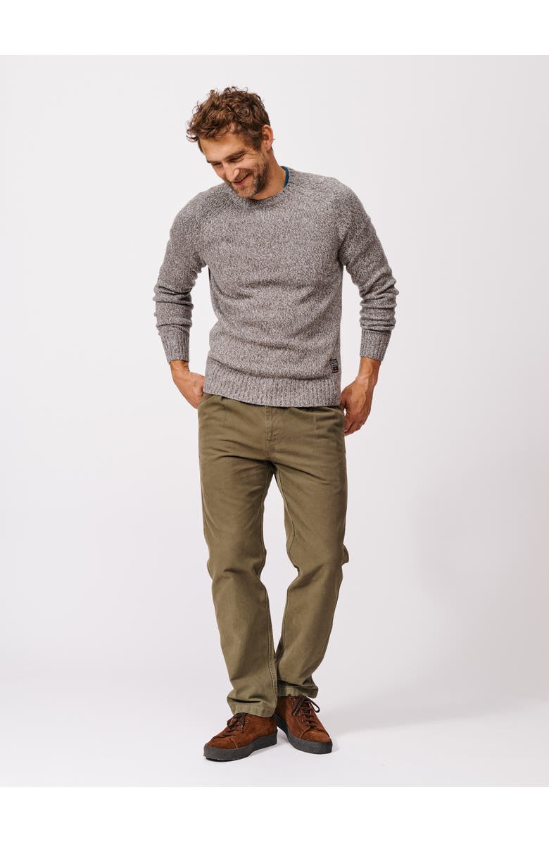 Aubin Riply Twist Crew Neck Sweater, Alternate, color, Khaki Twist