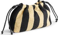 Topshop Jay Stripe Straw Clutch