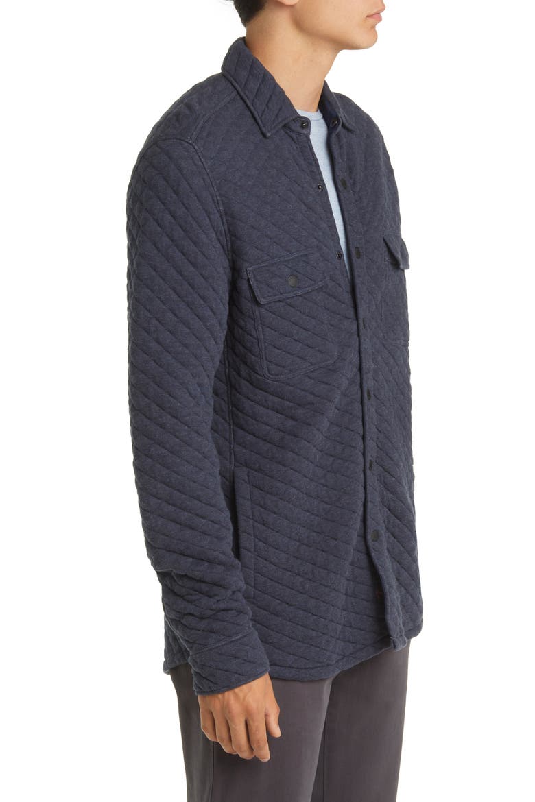 Epic Cotton Blend Quilted Shirt Jacket, Alternate, color, NAVY MELANGE