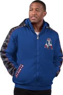 STARTER Men's Starter Navy New England Patriots Thursday Night Gridiron Full-Zip Hoodie Jacket