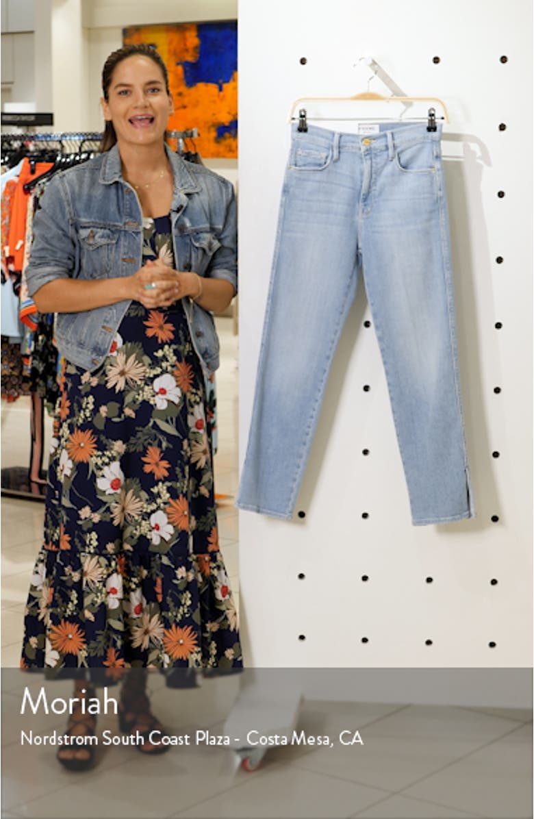 Le Sylvie Slit Hem Crop Slim Jeans, sales video thumbnail