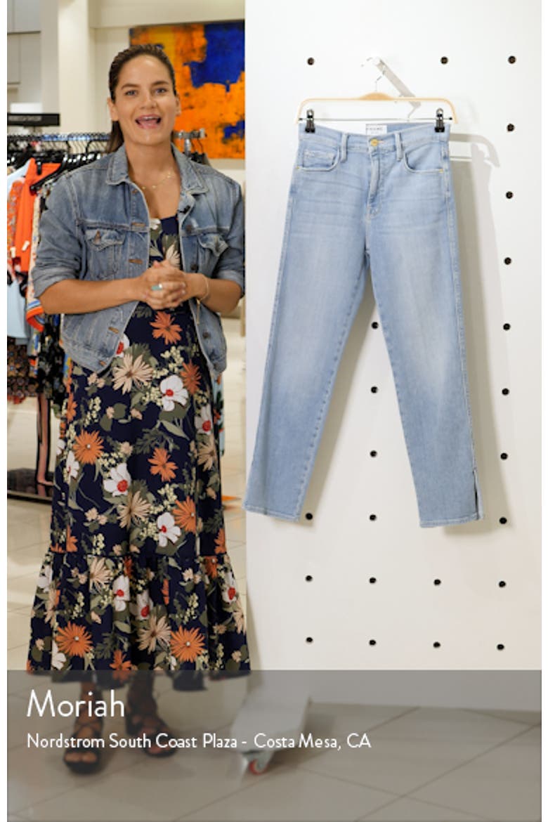 Le Sylvie Slit Hem Crop Slim Jeans video