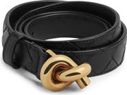 Bottega Veneta Andiamo Intrecciato Leather Belt