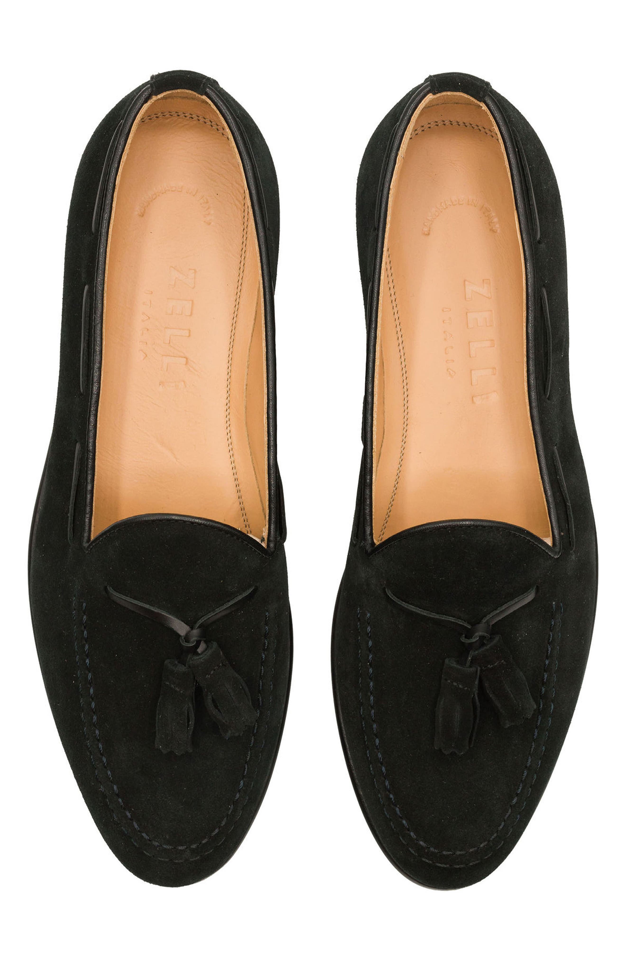 Zelli Italia Franco Tassel Loafer, Alternate, color, Black