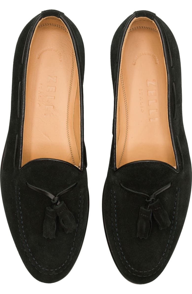 Zelli Italia Franco Tassel Loafer, Alternate, color, Black