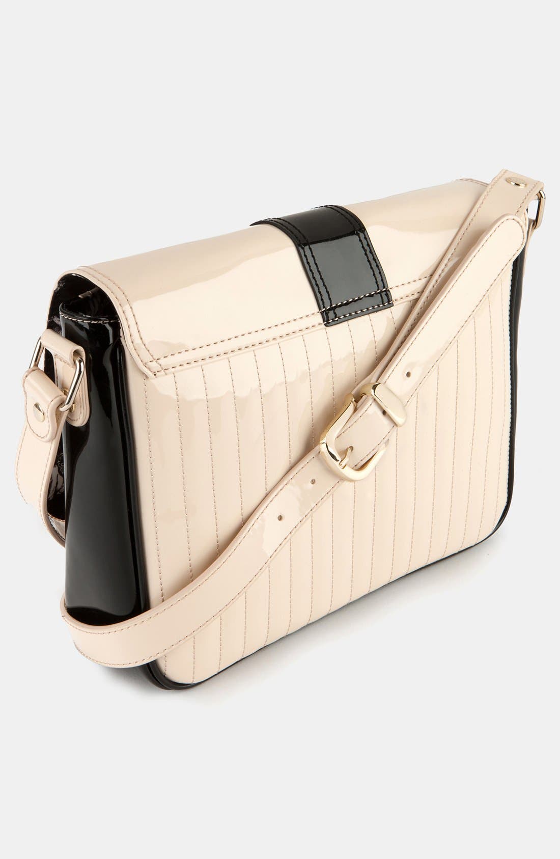 Ted Baker London 'Enamel - Large Colorblock' Quilted Faux Leather Crossbody Bag, Alternate, color, 