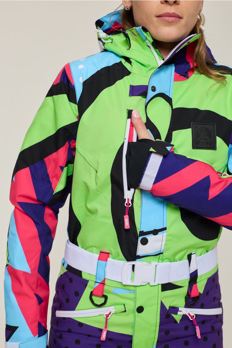 Fresh Prince X Women's Shaped Ski Suit, Alternate, color, Colorful geometric design