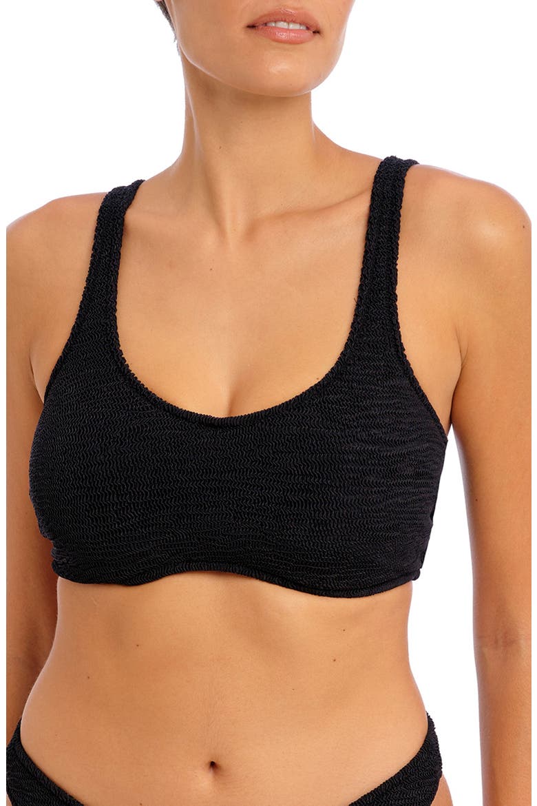 Ibiza Waves Underwire Bralette Bikini Top, Alternate, color, BLACK