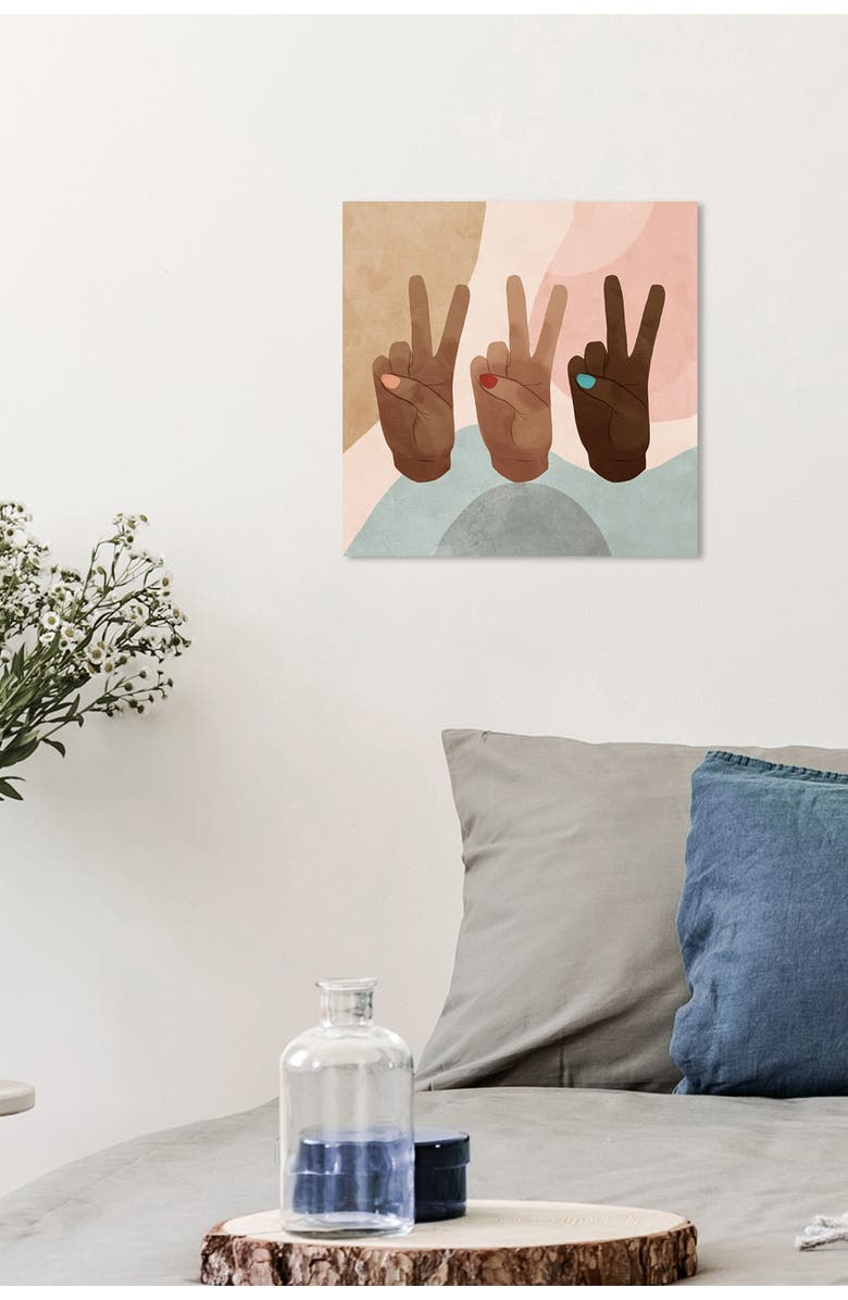 Wynwood Studio Peace Together Brown Wall Art, Alternate, color,