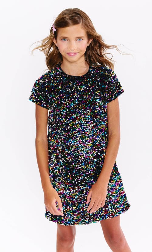 LOLA + THE BOYS LOLA + THE BOYS SHIMMER STARDUST SEQUIN DRESS 