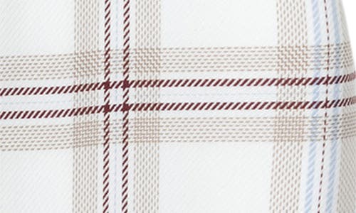 1863 By Eterna Modern Fit Plaid Non-iron Cotton Dress Shirt In White