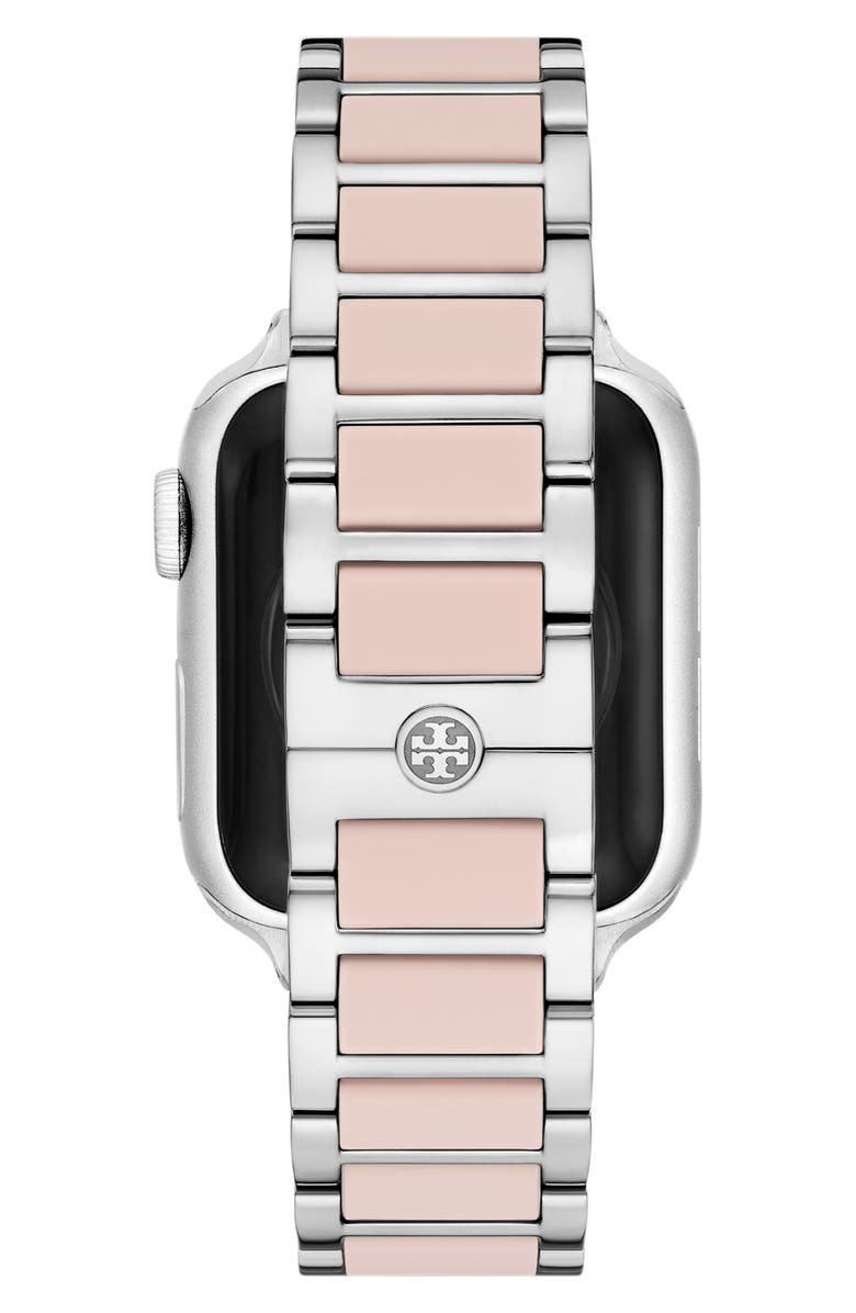 Tory Burch The Kira 18mm Apple Watch<sup>®</sup> Bracelet Watchband, Alternate, color, Pink