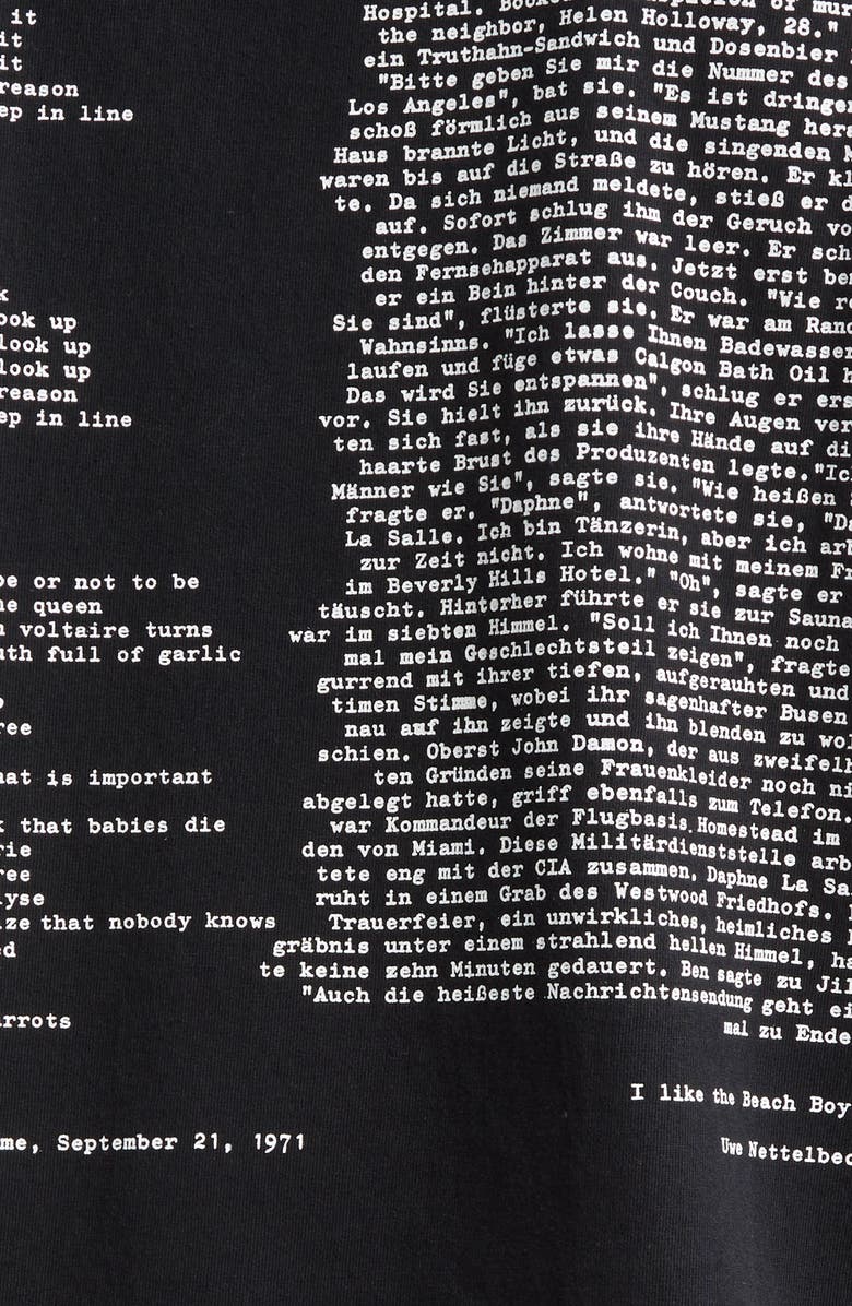 Undercover Oversize Faust Graphic T-Shirt, Alternate, color, Black