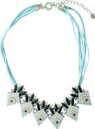 OLIVIA WELLES Frost and Ice Crystal Choker Necklace