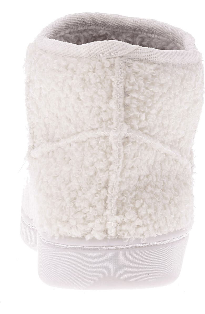 MIA Chill Smiley Faux Shearling Bootie Slipper, Alternate, color, Blush Happy Face