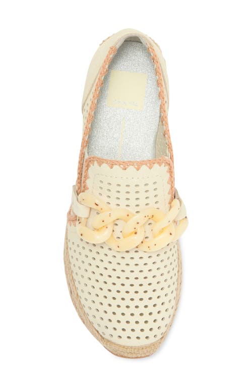 Dolce Vita Jhenee Espadrille Platform Sneaker In Ivory Perforated