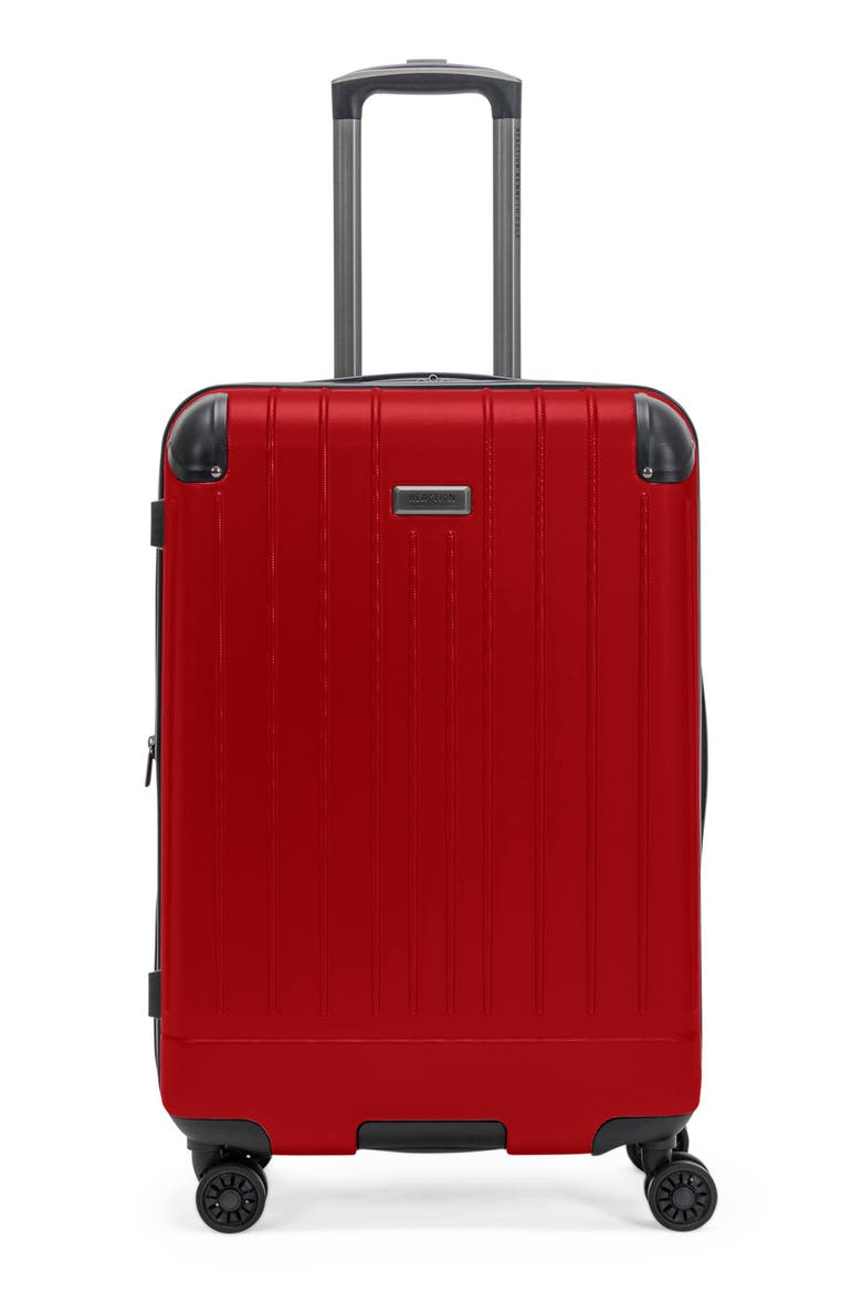 Flying Axis Hardside Spinner Luggage, Main, color, CHERRY RED