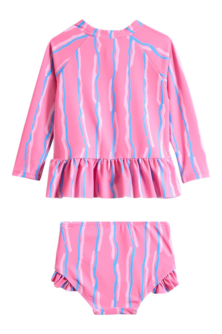 Aruba Ruffle Long Sleeve Two-Piece Swimsuit, Alternate, color, ARUBA PINK