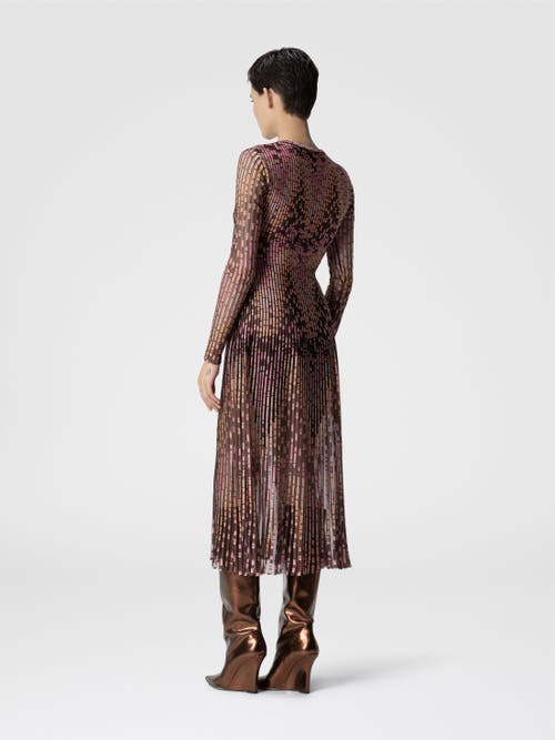 Missoni Long Dress With Partial Zigzag Pattern In Multicoloured 2