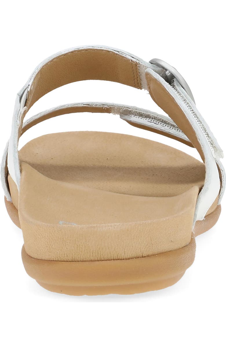 Dansko Justine Slide Sandal, Alternate, color, White Full Grain