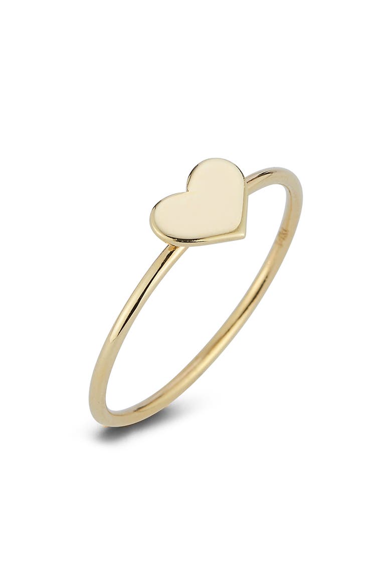 14K Gold Heart Ring, Alternate, color, GOLD
