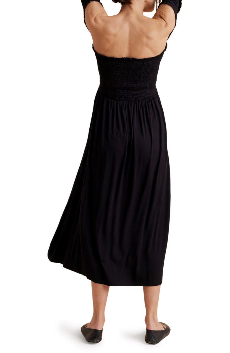 A PEA IN THE POD Off the Shoulder Maternity Midi Dress, Alternate, color, 