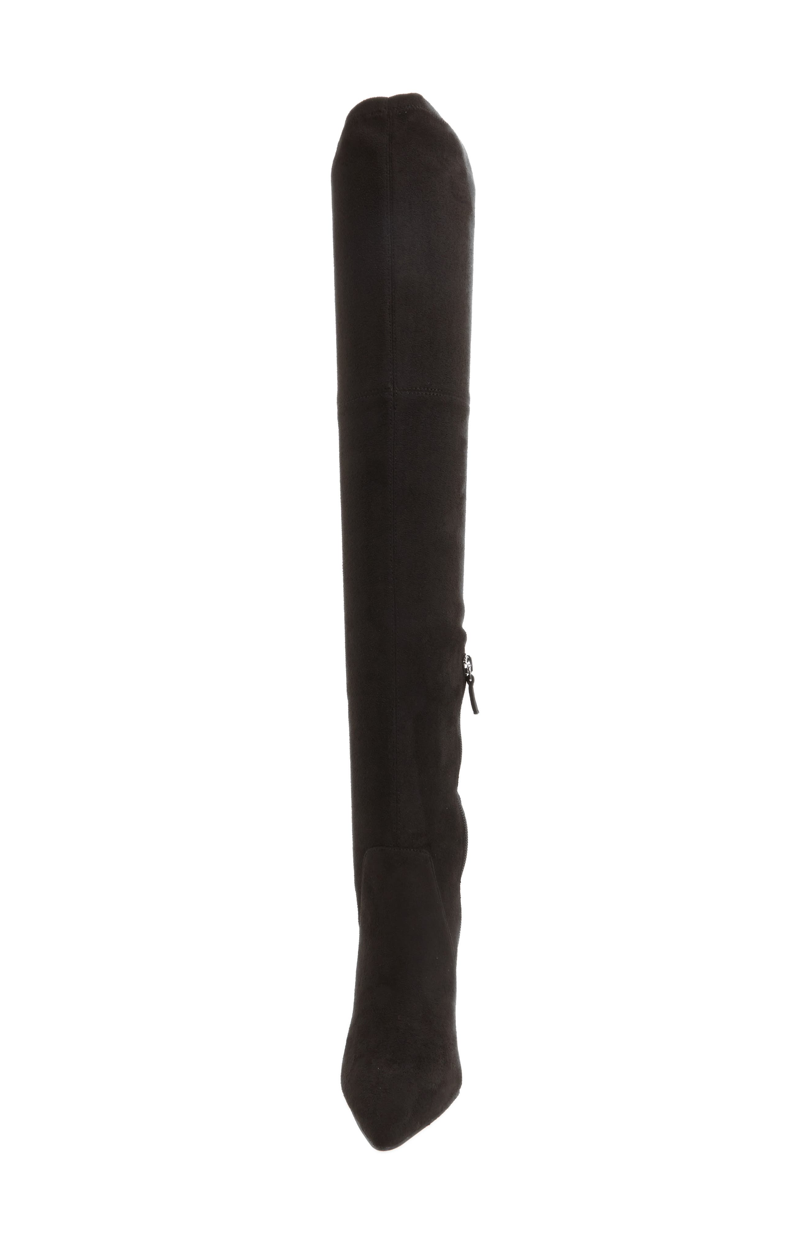 Fab Nara Over the Knee Boot, Alternate, color, BLACK STRETCH FAUX SUEDE