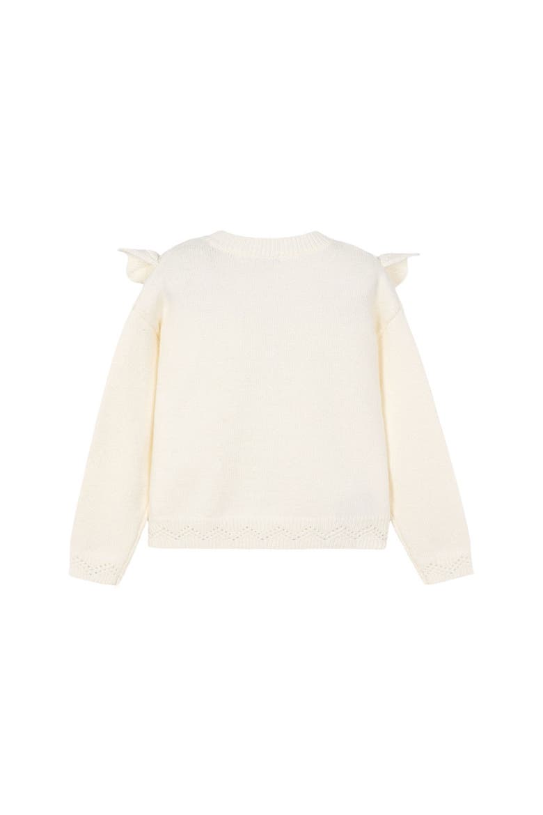 Openwork Knit Sweater, Alternate, color, Cream