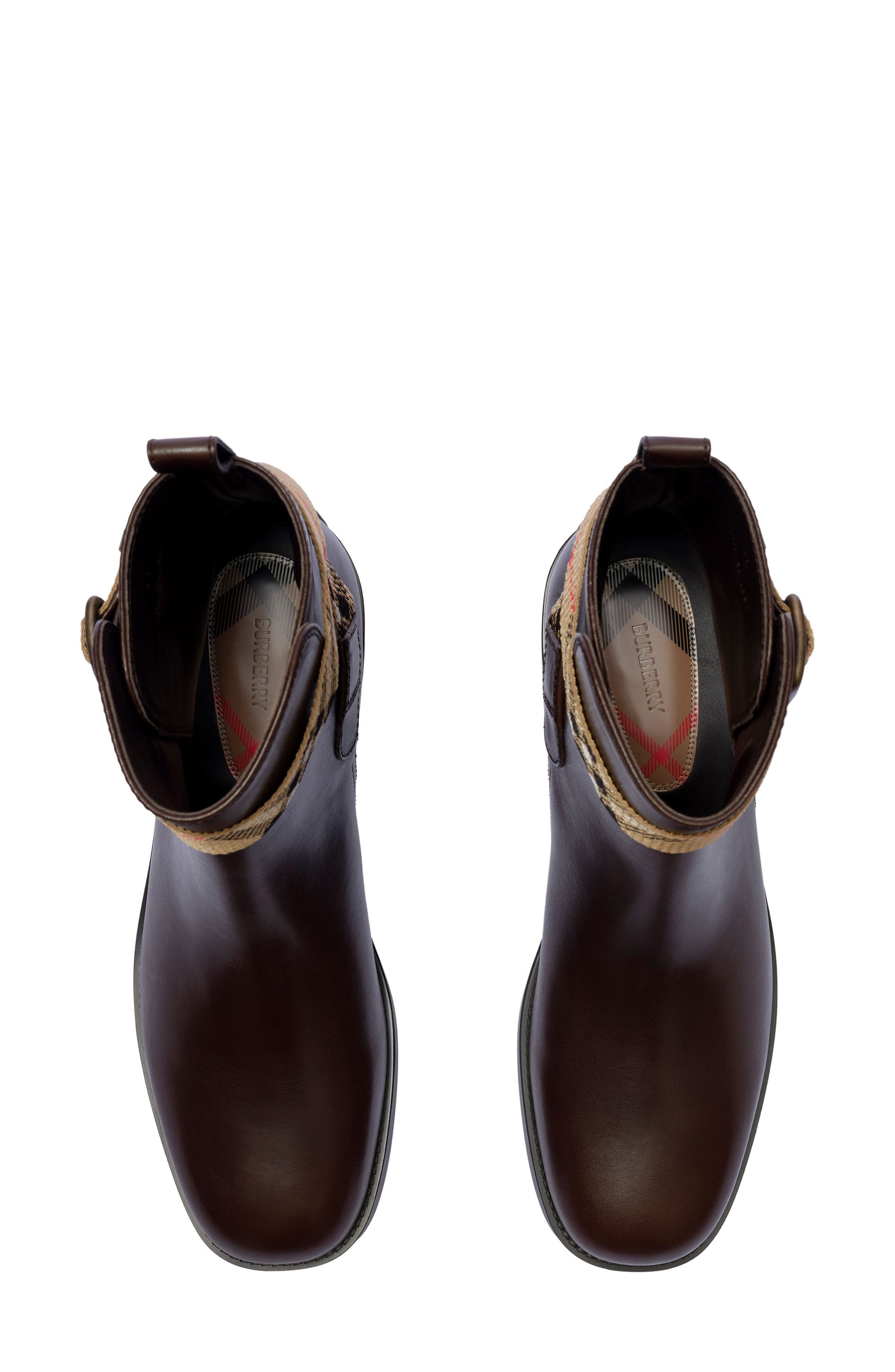 Burberry Huntley Belted Bootie, Alternate, color, Treacle Brown