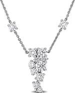 Julianna B. Lab-Grown Diamond Cluster Drop Necklace 14K