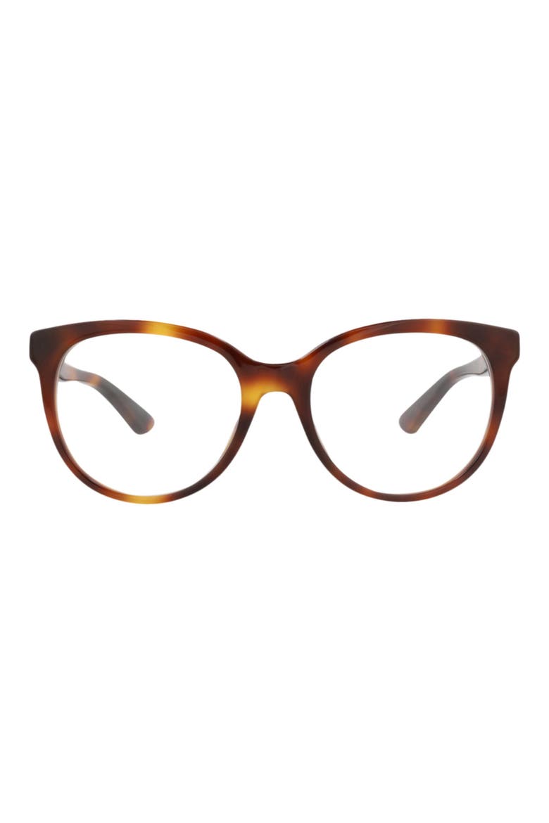 53mm Oval Optical Glasses, Main, color, HAVANA HAVANA TRANSPARENT