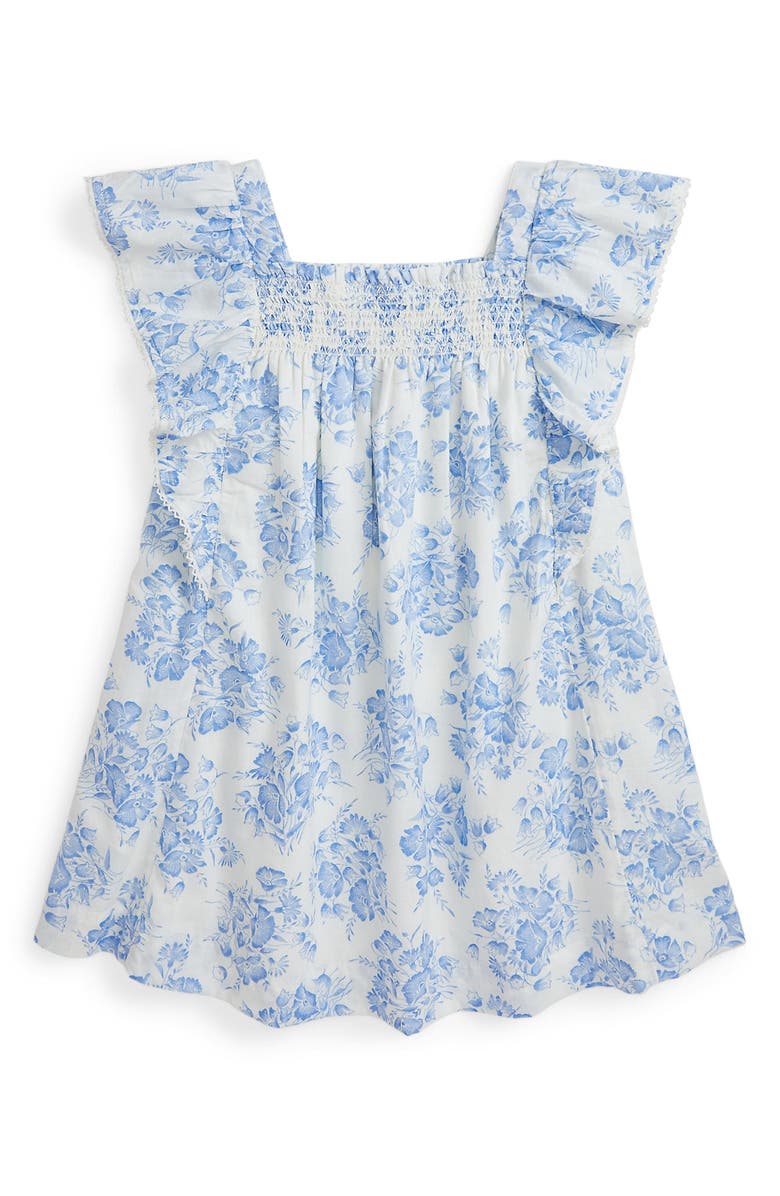 Ralph Lauren Kids' Cotton Slub Floral Dress, Alternate, color, Blue