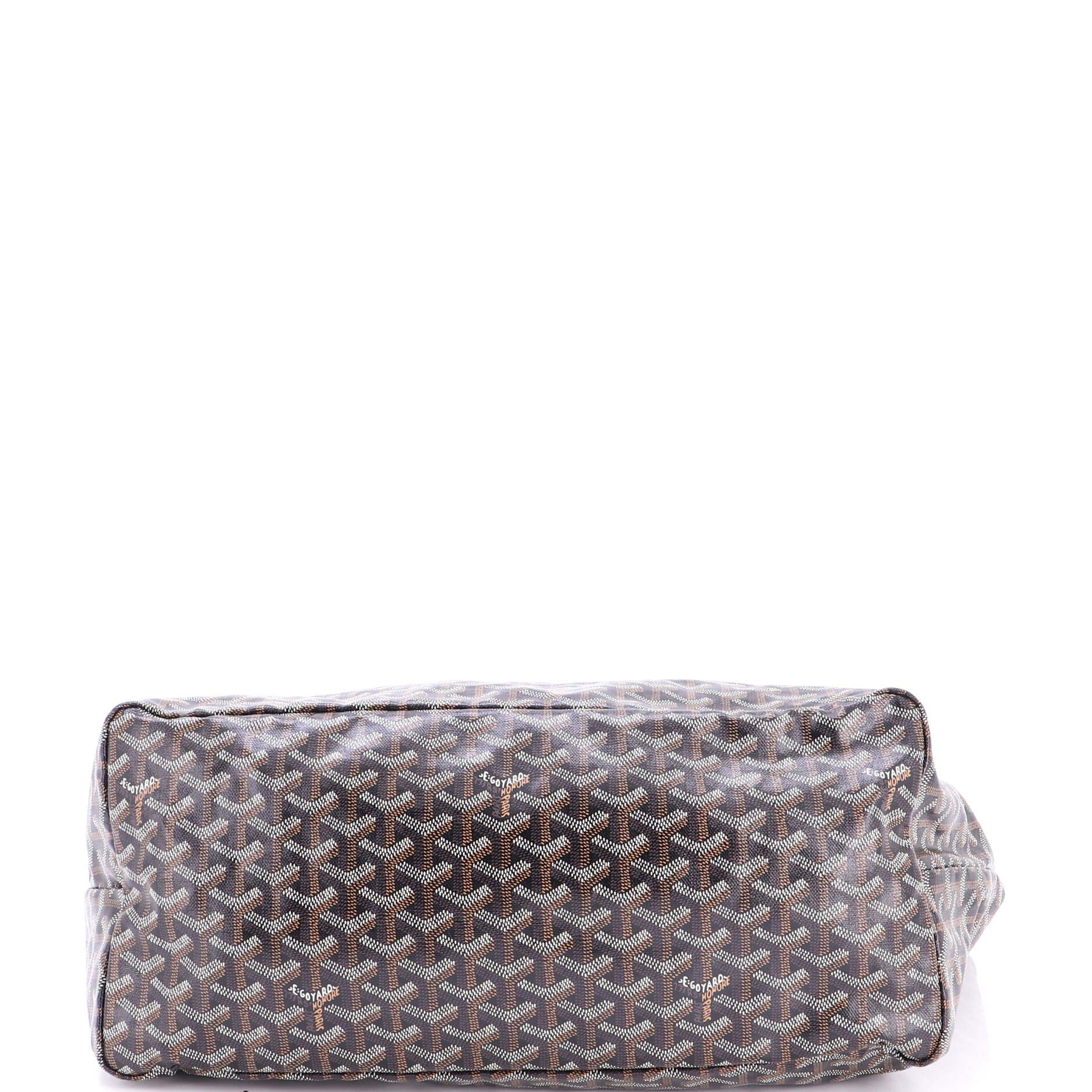 Pre-Owned Goyard Saint Louis Tote Coated Canvas GM, Alternate, color, Black