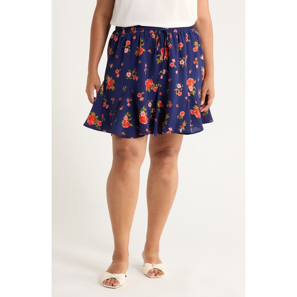 Sugarlips Floral A-line Skirt In Purple