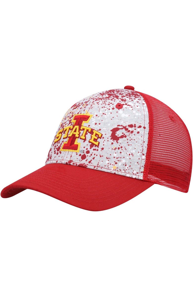 COLOSSEUM Men's Colosseum  Gray/Cardinal Iowa State Cyclones Love Fern Trucker Snapback Hat, Main, color, Gray