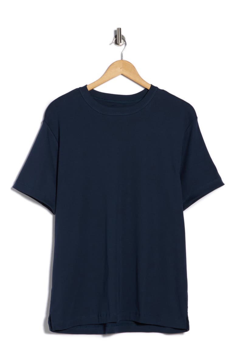 Mercerized Cotton T-Shirt, Main, color, NAVY
