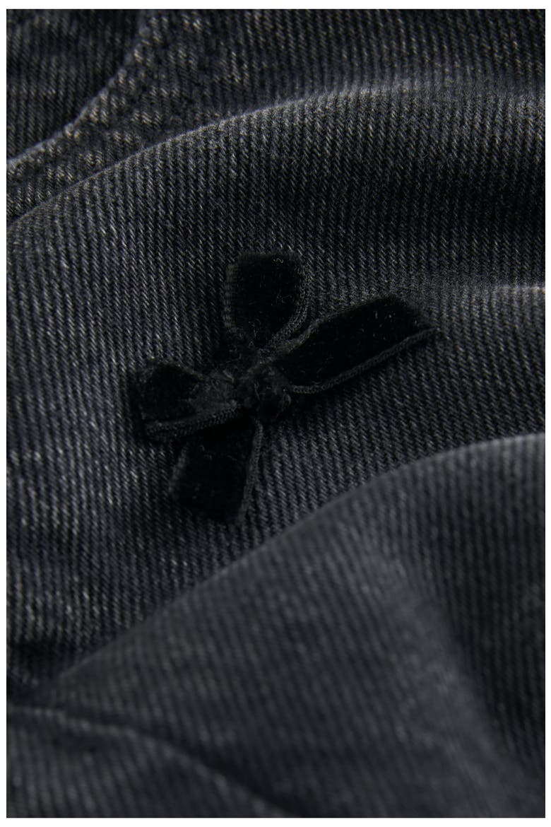 Kids' Bow Applique Jeans, Alternate, color, GREY