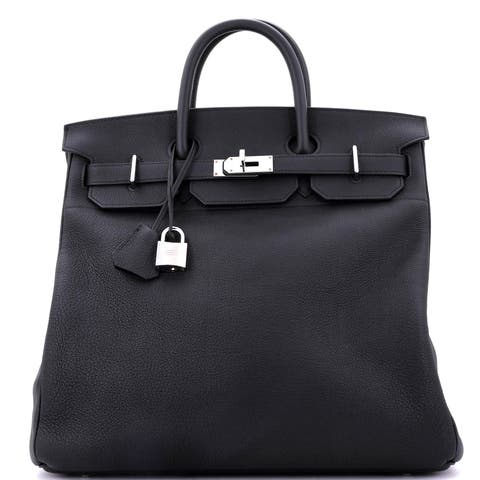 HAC Birkin Bag Black Togo with Palladium Hardware 40