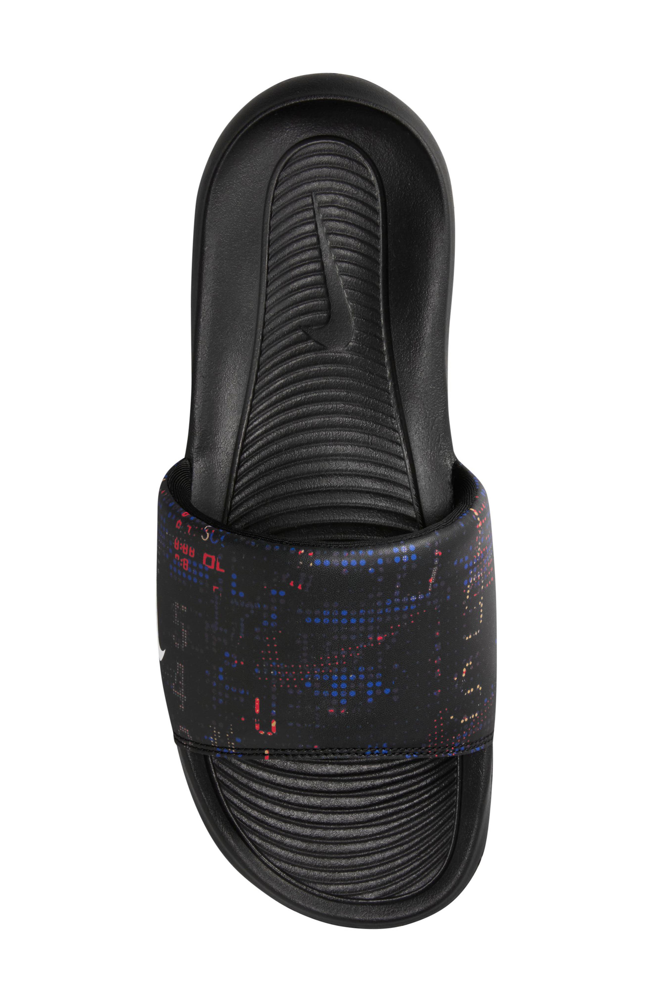 Nike Victori One Sport Slide, Alternate, color, Black/ White/ White