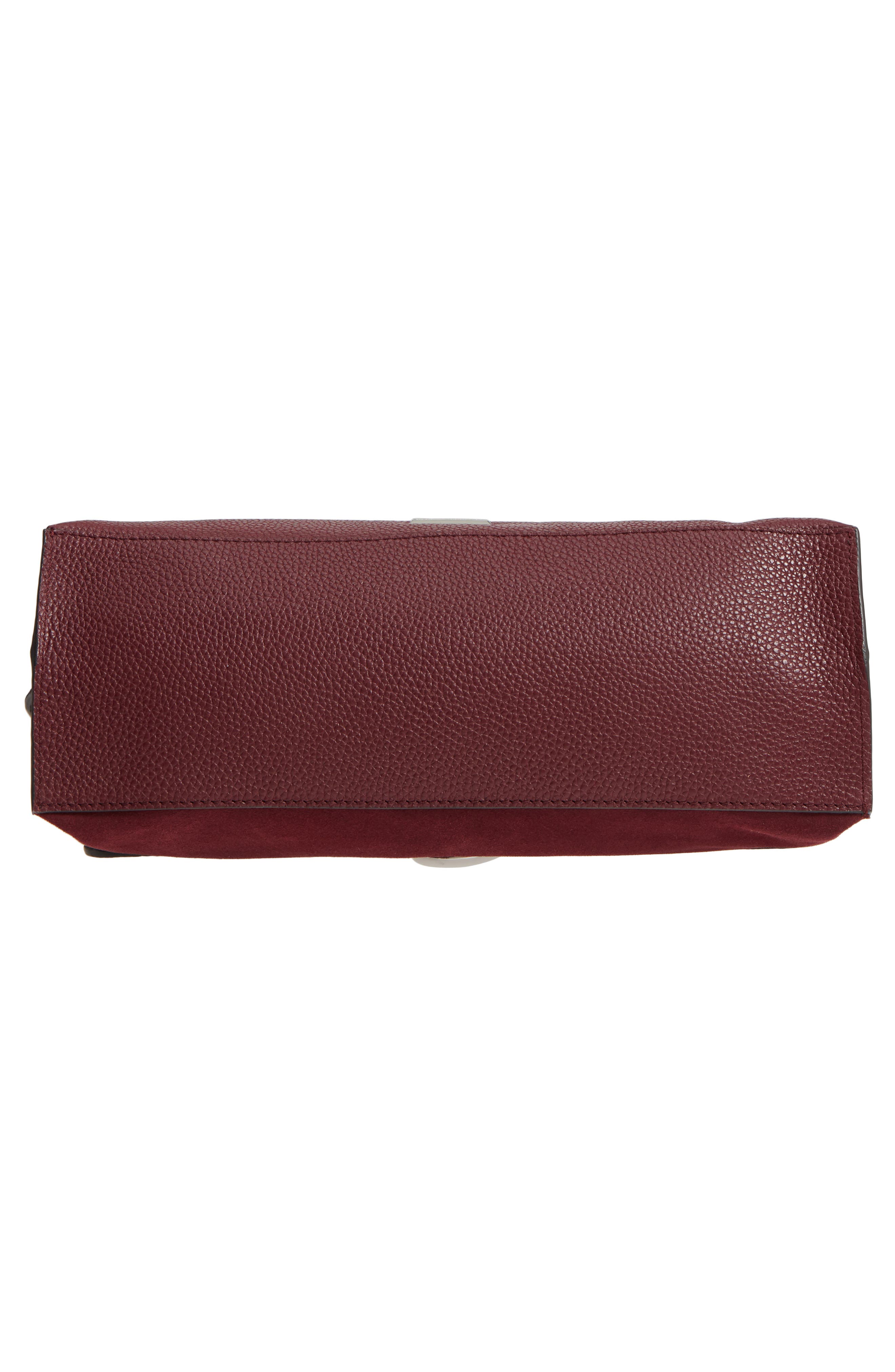 Medium Keith Suede & Leather Satchel, Alternate, color, ACAI