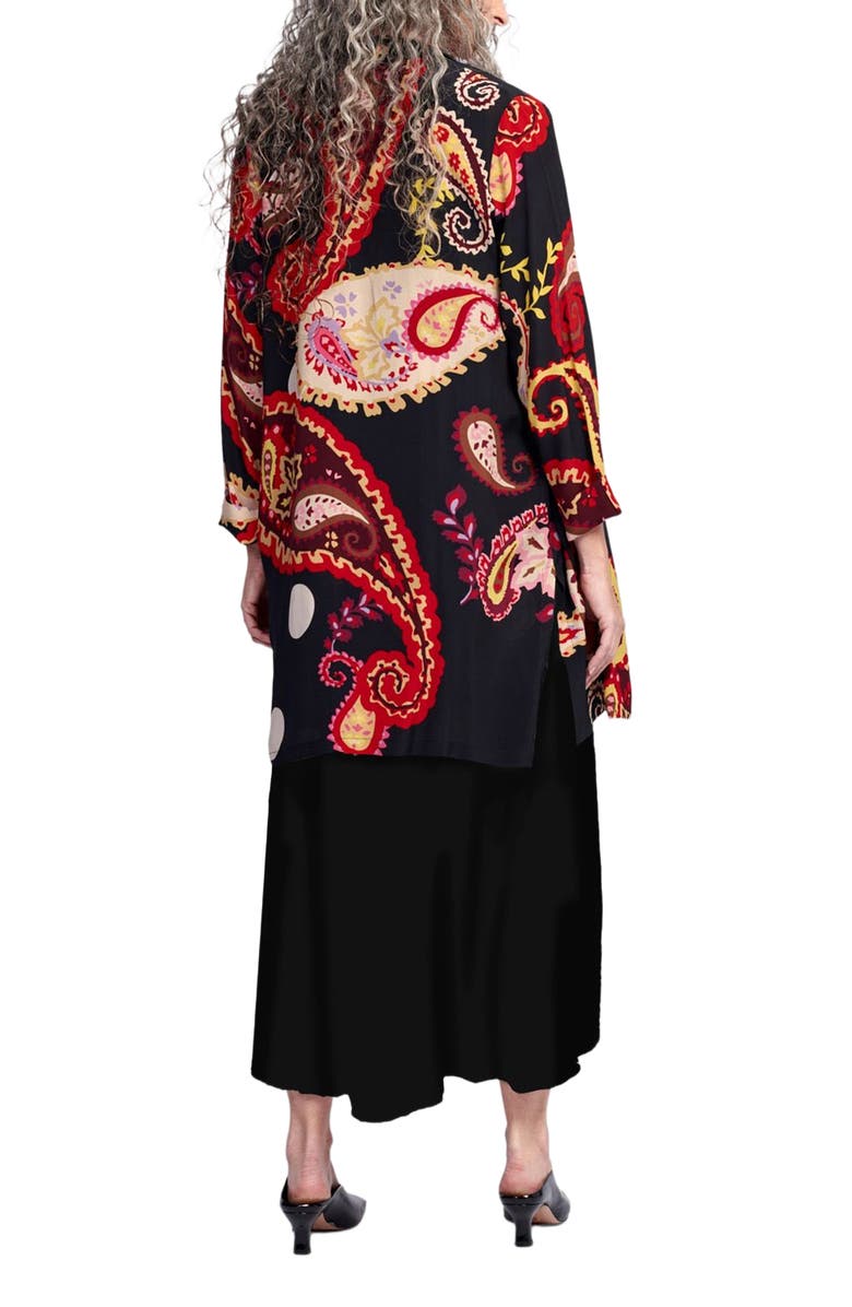 Alembika Fiesta print kimono inspired knee length light jacket, Alternate, color, 