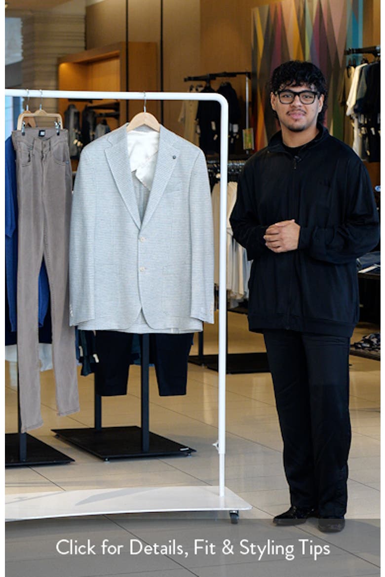Hampton Cream & Green Houndstooth Knit Linen & Cotton Sport Coat video