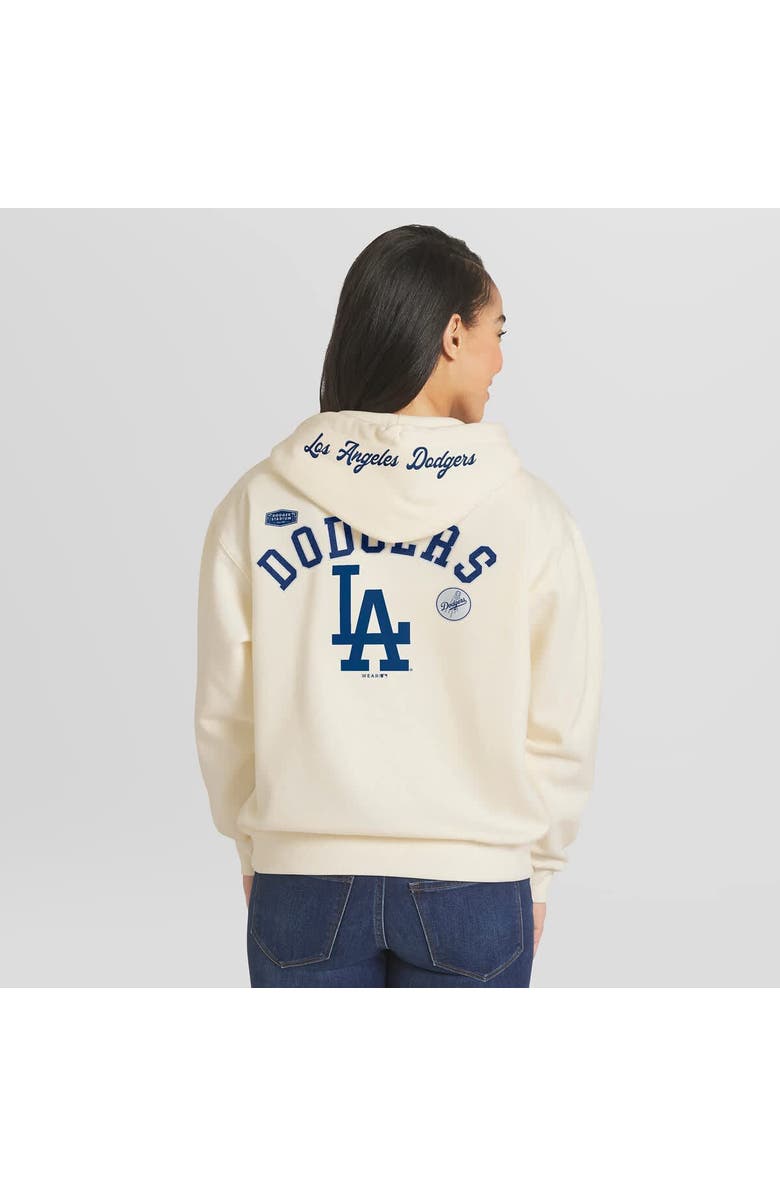 WEAR by Erin Andrews Women's WEAR by Erin Andrews Cream Los Angeles Dodgers Full-Zip Hoodie, Alternate, color, Cream