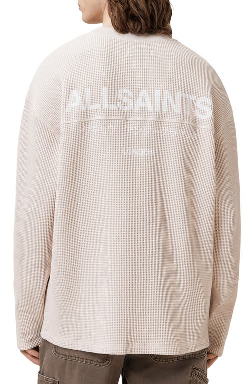 Allsaints Crypt Waffle Knit Long Sleeve Cotton Graphic T-shirt