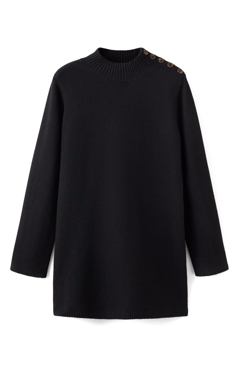 MANGO Button Detail Long Sleeve Sweater Dress, Alternate, color,