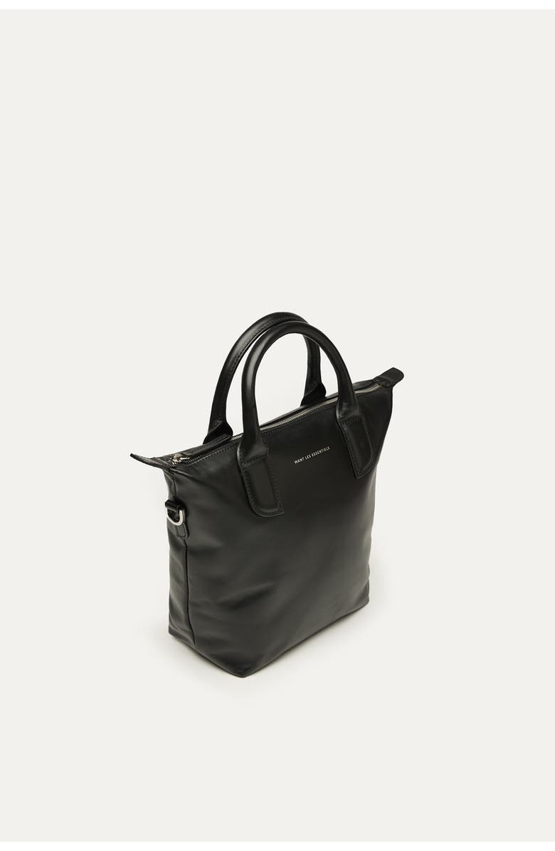 Want Les Essentiels Petit O'Hare Smooth Leather Tote, Alternate, color, Black